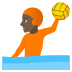 🤽🏿 person playing water polo: dark skin tone display on JoyPixels